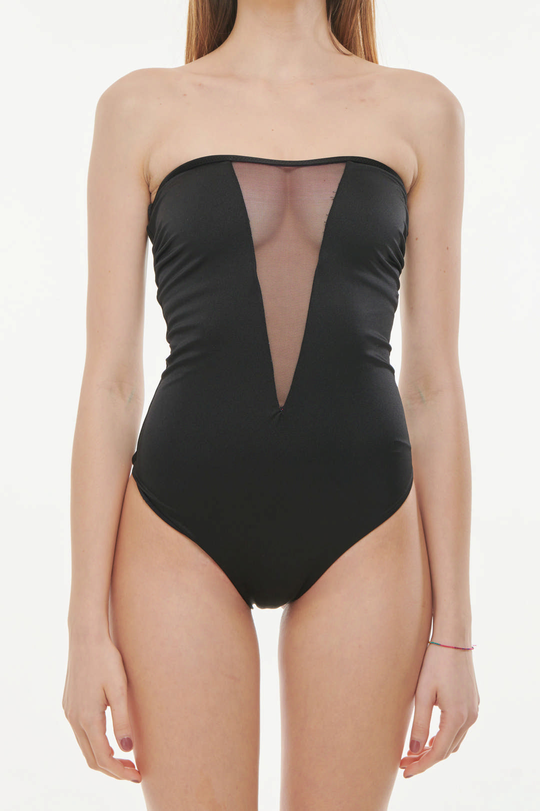 Bikini Belen Intero Body con trasparenze cangianti Nero
